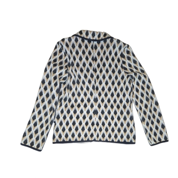 Pendleton Cotton Diamond Argyle Print Academia Blazer Jacket Pockets Size M - Picture 3 of 9